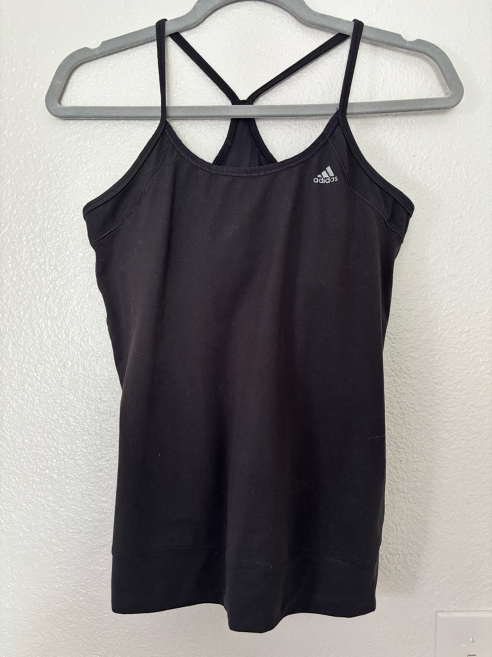 adidas Black Spaghetti-Strap Workout Tank